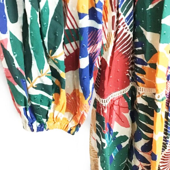 Farm Rio Off White Macaw Mini Dress NWOT - Picture 8 of 16